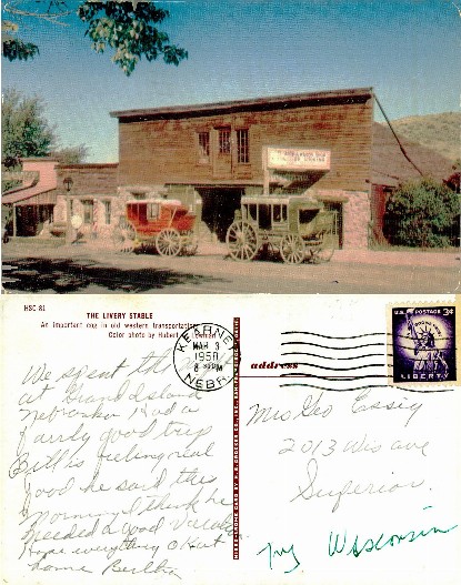 The Livery Stable with Horse-Drawn Vehicles