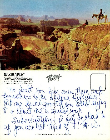 Navajo Horseman & Squaw in Monument Valley