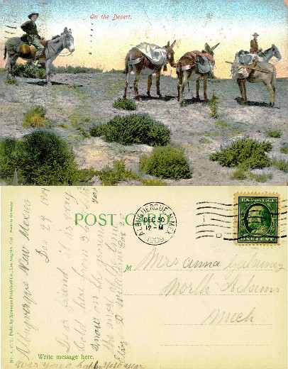 Men and Donkeys on the Desert