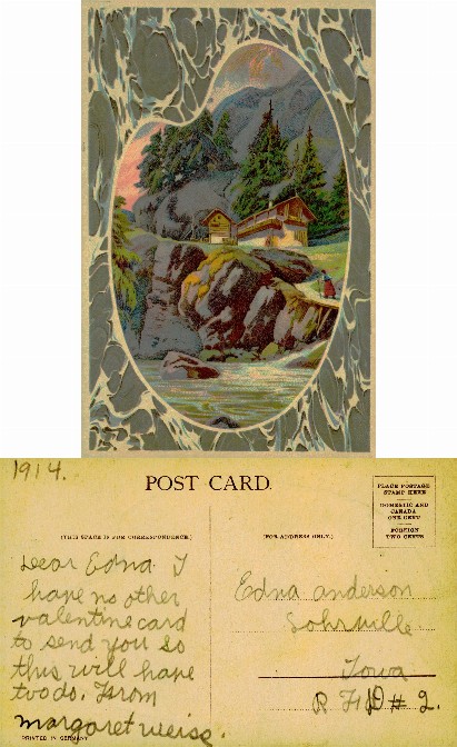 Alpine Mountain Landscape with Chalets