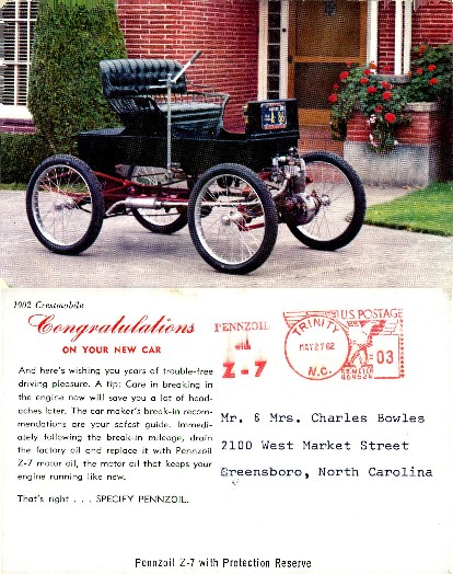 1902 Crestmobile parked at house