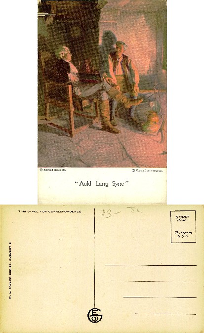 Men by Fireplace, 'Auld Lang Syne'