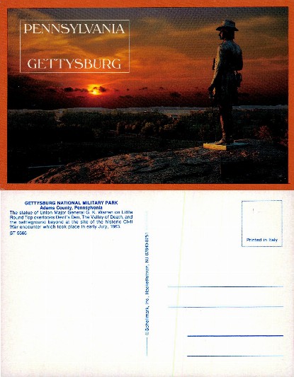 Gettysburg Statue at Sunset