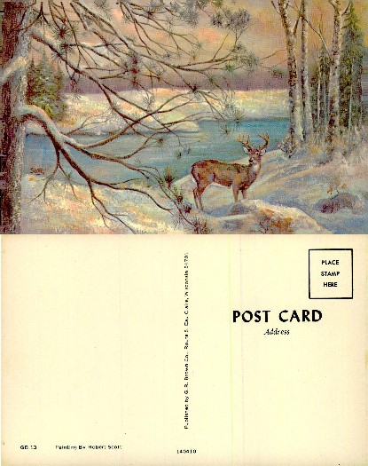 Winter Landscape with Deer