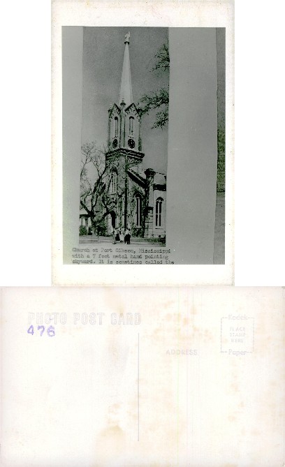 Church with Pointing Hand Steeple