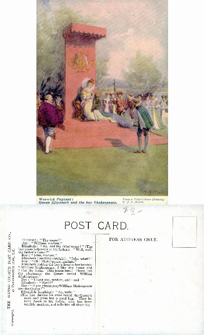 Warwick Pageant: Elizabeth and Shakespeare