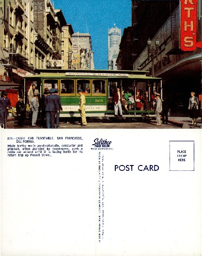 Cable Car Turnable on City Street