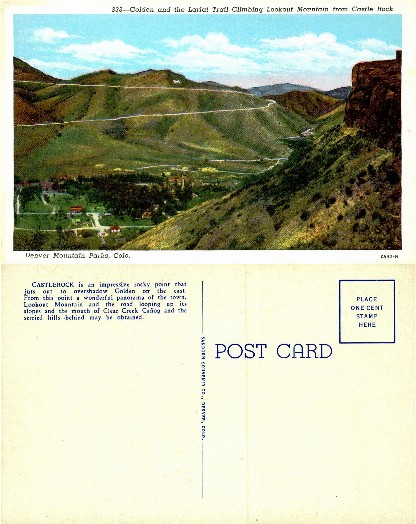 Lariat Trail climbing Lookout Mountain from Castle Rock