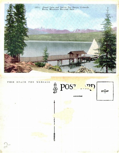 Grand Lake and Rabbit Ear Range with Pier