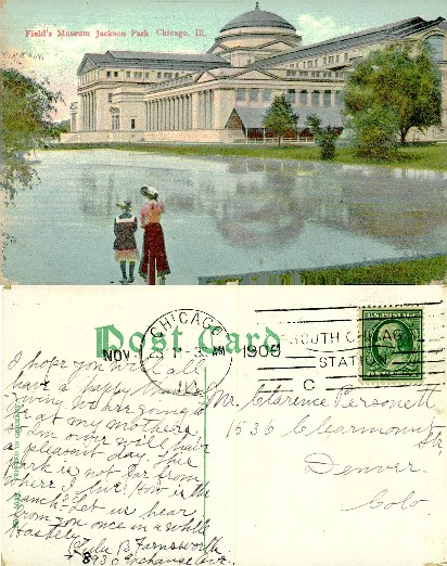 Field's Museum and Pond with People