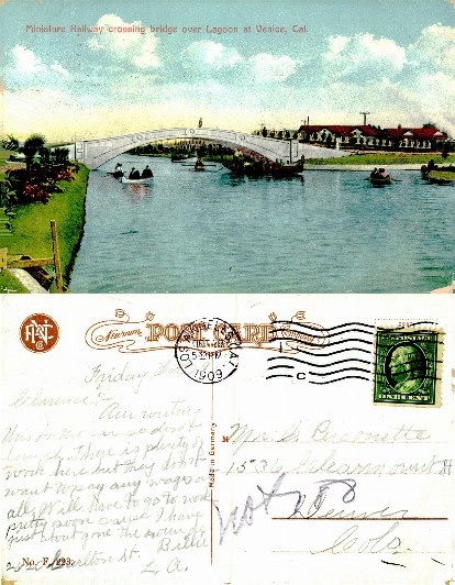 Miniature Railway Bridge over Lagoon