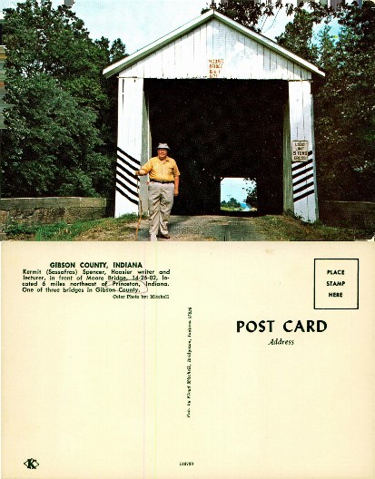 Man at Moore Covered Bridge