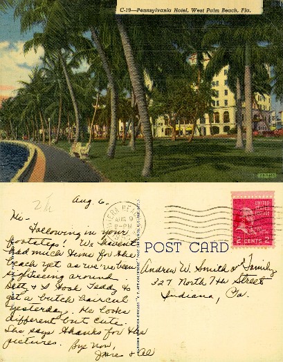 Pennsylvania Hotel with Palm Trees