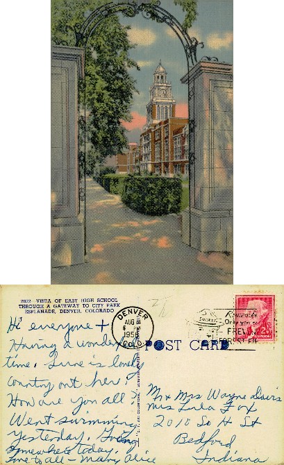 East High School through park gateway