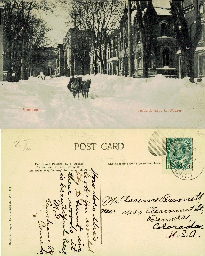 Snowy Street with Horse-Drawn Sleigh