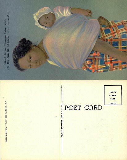 Native Cherokee Mother and Papoose