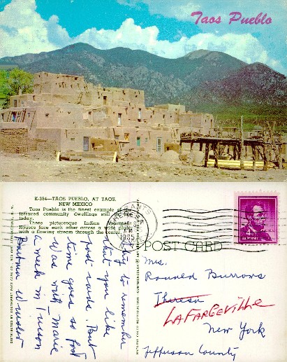 Taos Pueblo Adobe Village with Mountains