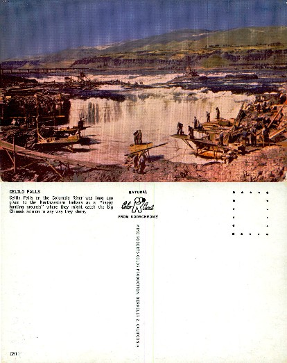Celilo Falls with Native American Fishers