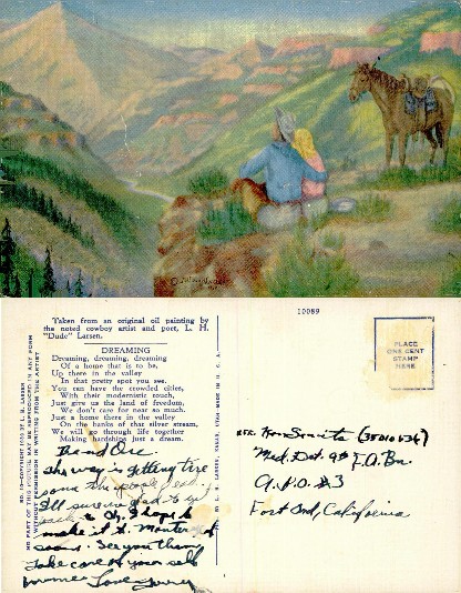 Cowboy Couple & Horse in Mountain Valley
