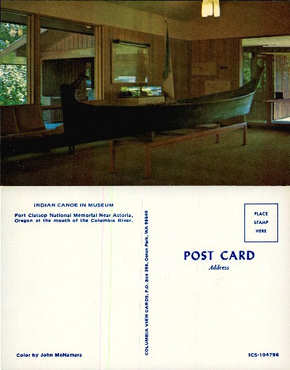 Indian Canoe Display in Museum