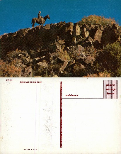 Horseman on Rim Rock