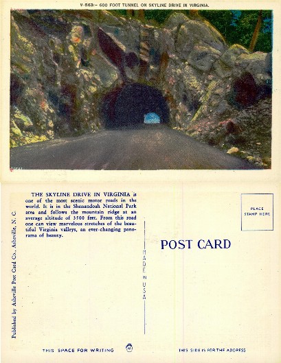 600 Foot Tunnel on Skyline Drive