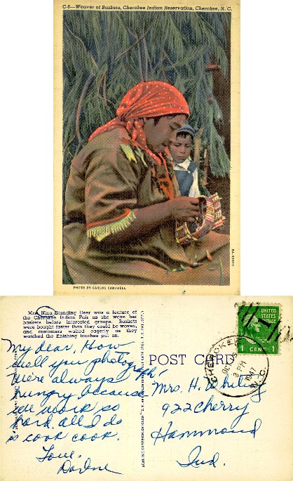 Weaver of Baskets, Cherokee Reservation