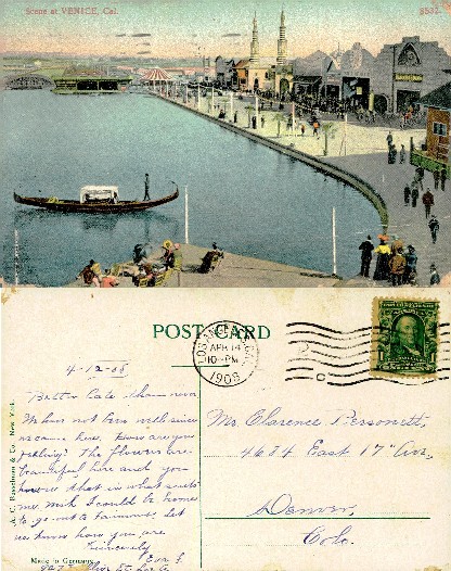 Venice Canals with Boardwalk and Buildings