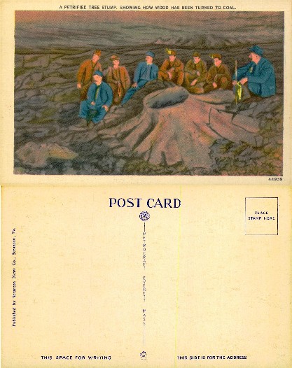 Petrified Tree Stump with Men