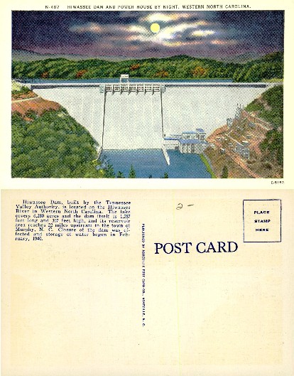 Hiwassee Dam and Power House by Night