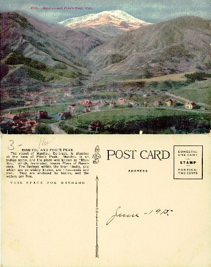 Manitou Town with Pike's Peak