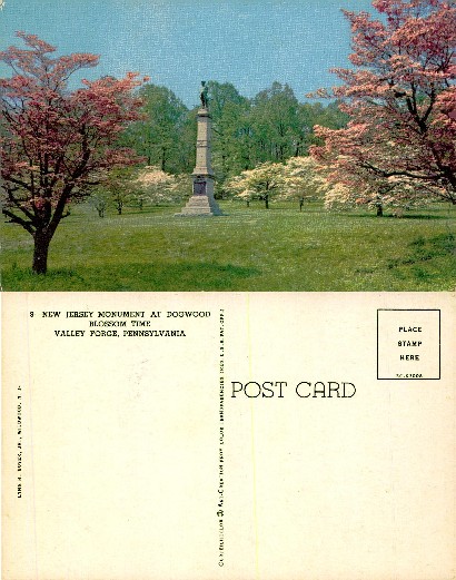 New Jersey Monument with Dogwood Blossoms