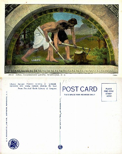 Painting of Farmers Clearing Land