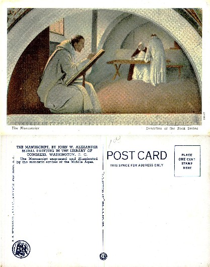 Monks Illustrating Manuscript Mural