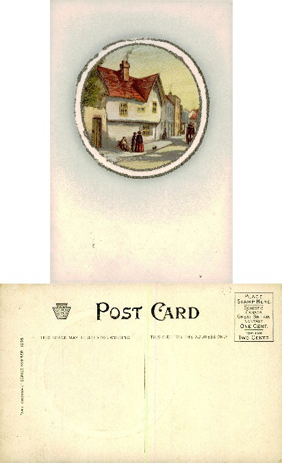 Old Village Street Scene Illustration