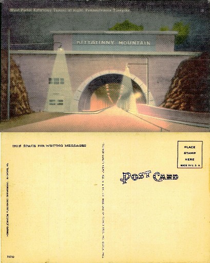 West Portal Kittatinny Tunnel at night