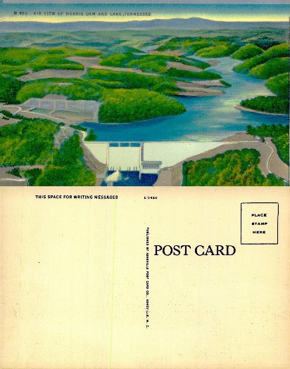 Aerial View of Norris Dam and Lake