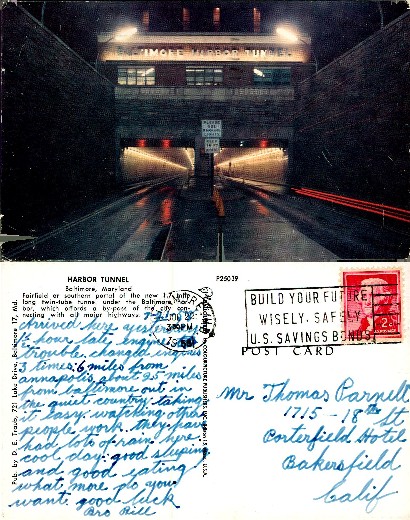 Baltimore Harbor Tunnel Entrance at Night