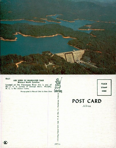 Aerial View of Hiawassee Dam and Lake