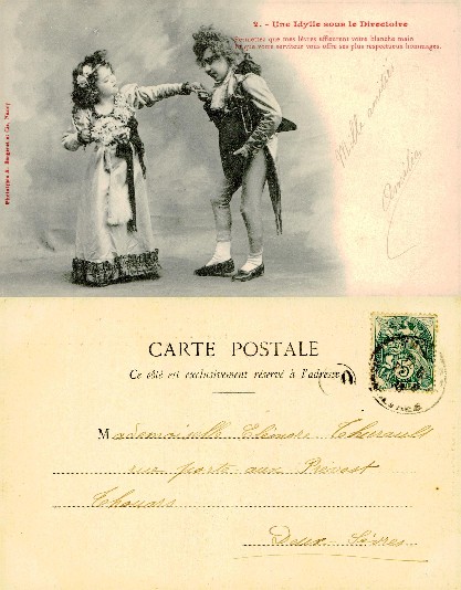 Hand-Kissing Idyl in Directoire Costumes