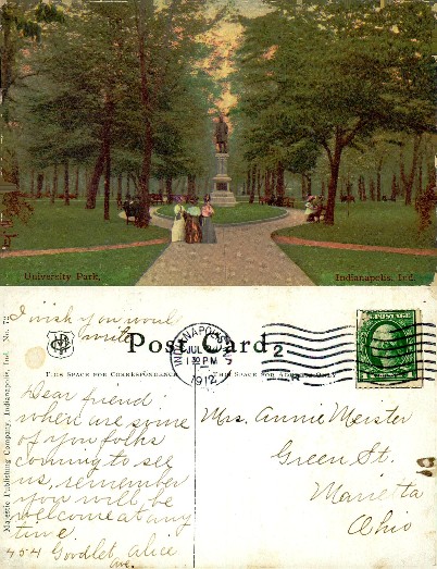 University Park with Statue