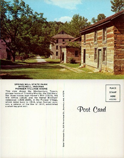 Spring Mill State Park Pioneer Village Scene
