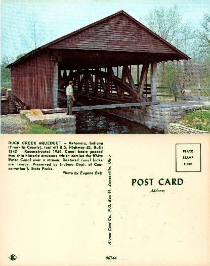 Duck Creek Aqueduct with Man