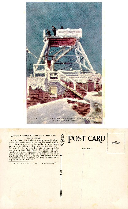 Pikes Peak Summit Building After Snowstorm