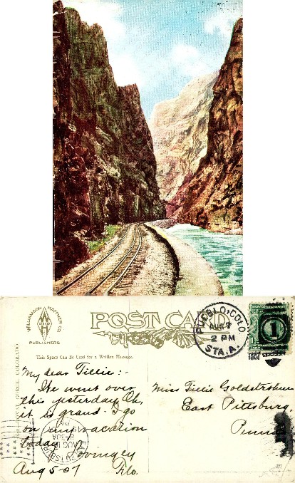 Railroad Tracks in a Deep Canyon
