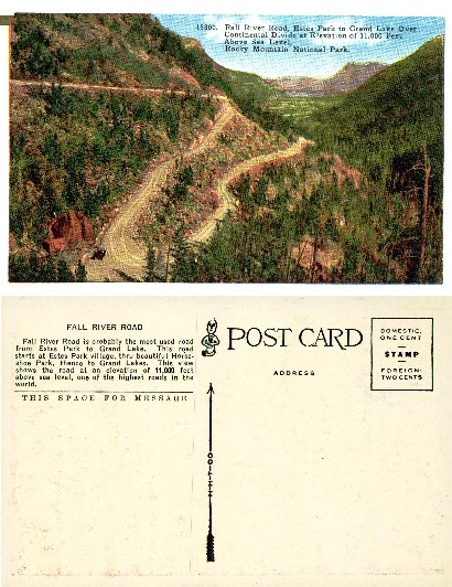 Winding Fall River Road, Mountain Landscape