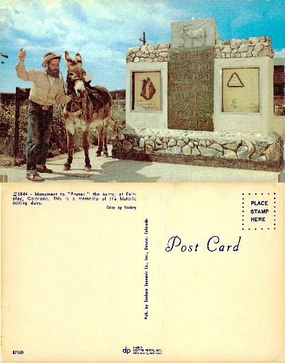 Prunes the Burro Monument and Man