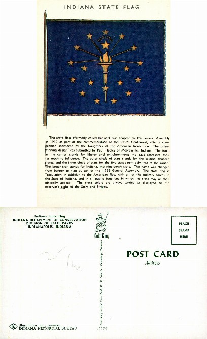 Indiana State Flag Illustration