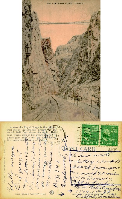 Royal Gorge with Railroad Tracks & Bridge