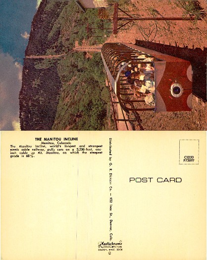 Manitou Incline Railway Car with Passengers